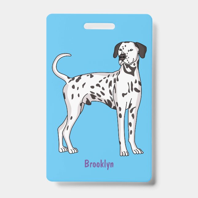 Tarjeta De Identificación Personalizado de perro dalmatiano (Parte frontal)
