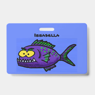 Tarjeta De Identificación Personalizado de pescado piraña