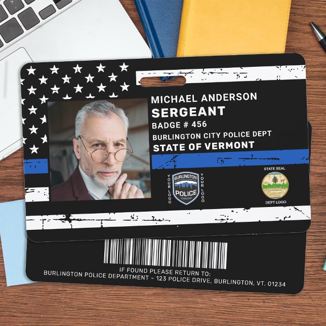 Tarjeta De Identificación Personalizado de policía de aplicación de la ley f (Subido por el creador)