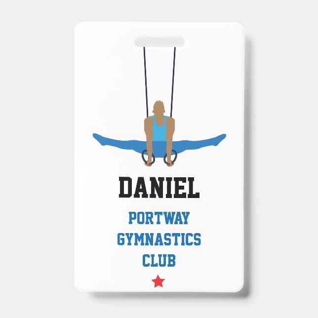 Tarjeta De Identificación Personalizado del Gymnastics Club (Anverso)