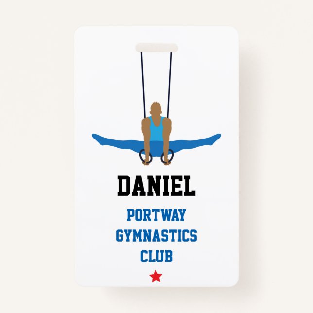 Tarjeta De Identificación Personalizado del Gymnastics Club (Anverso)