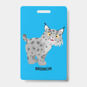 Tarjeta De Identificación Personalizado del lince del bobcat medio