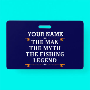 Tarjeta De Identificación Personalizado El Hombre El Mito La Leyenda De La P