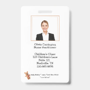 Tarjeta De Identificación Personalizado Empleado Código de barras fotográfic