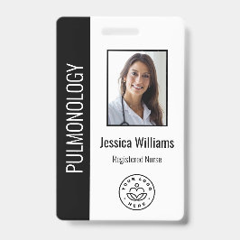 Tarjeta De Identificación Personalizado Empleado foto Blue White Medical ID