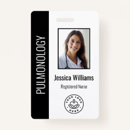 Tarjeta De Identificación Personalizado Empleado foto Blue White Medical ID 