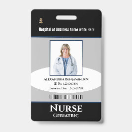 Tarjeta De Identificación Personalizado Empleado Foto Logo Bar Código de bar