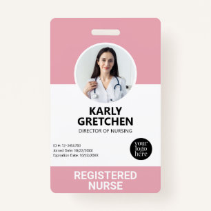 Tarjeta De Identificación Personalizado empleado hospitalario moderno foto I