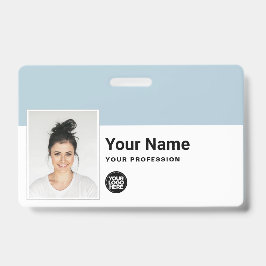 Tarjeta De Identificación Personalizado Empleado - Nombre del logotipo profe