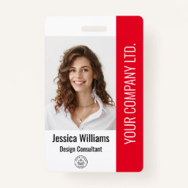 Tarjeta De Identificación Personalizado Empresa Gran Empleado Foto Red ID