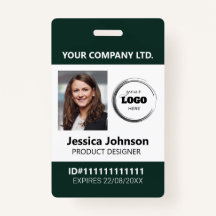 Personalizado Empresa Profesional Empleada Foto ID