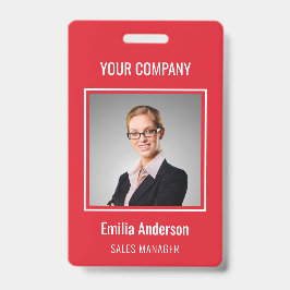Tarjeta De Identificación Personalizado Empresario Basic Nombre de empleado