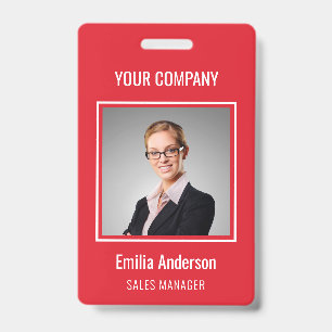 Tarjeta De Identificación Personalizado Empresario Basic Nombre de empleado 