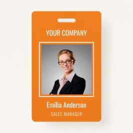 Tarjeta De Identificación Personalizado Empresario Básico Nombre de empleado