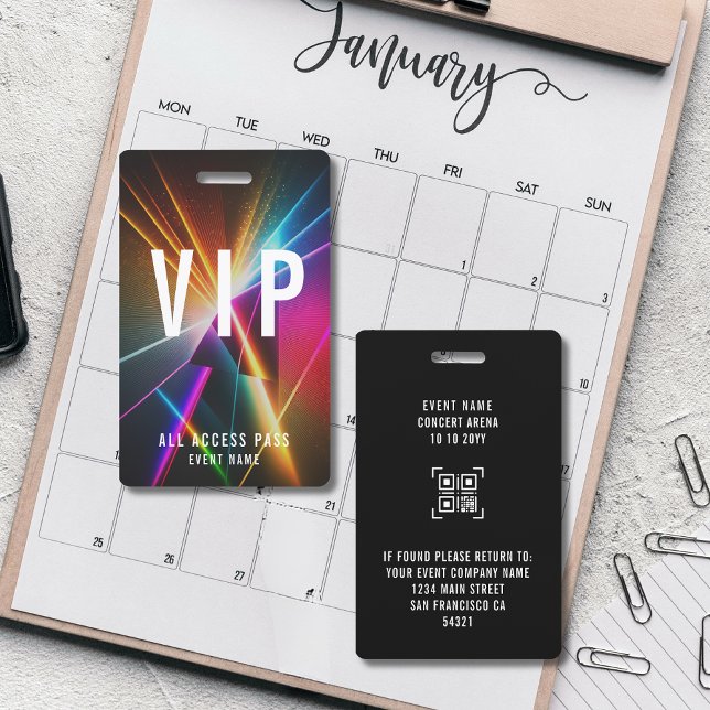 Tarjeta De Identificación Personalizado Evento de Concierto VIP Todos los ac (Subido por el creador)