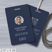 Personalizado Foto Código QR Insignia de identific