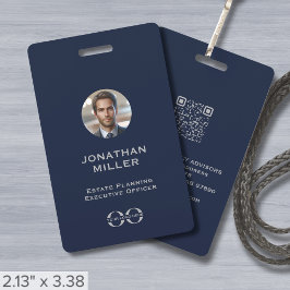 Tarjeta De Identificación Personalizado Foto Código QR Insignia de identific