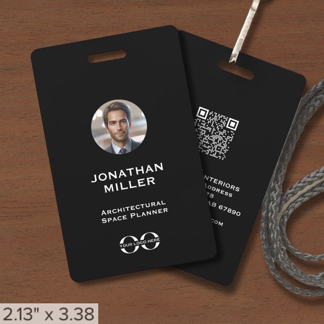 Tarjeta De Identificación Personalizado Foto Código QR Insignia de identific (Subido por el creador)