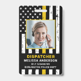 Tarjeta De Identificación Personalizado Foto Departamento de Policía 911 Dis