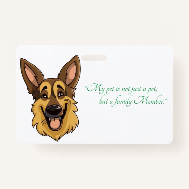Tarjeta De Identificación Personalizado German Shepherd Dog | (Anverso)