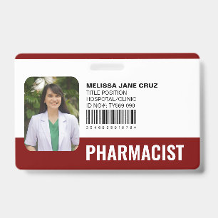 Tarjeta De Identificación Personalizado Hospital Enfermera Personal Médico F