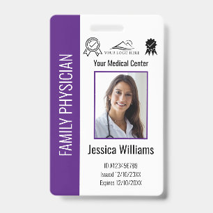 Tarjeta De Identificación Personalizado Hospital Médico Empleado Foto ID púr