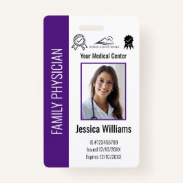 Tarjeta De Identificación Personalizado Hospital Médico Empleado Foto ID púr
