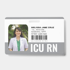 Tarjeta De Identificación Personalizado Hospital Personal Médico Enfermera D