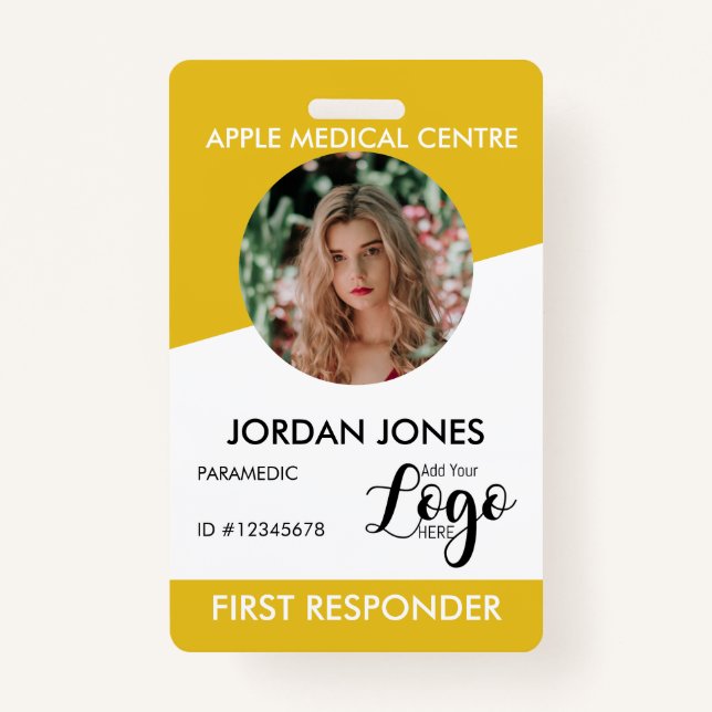 Tarjeta De Identificación personalizado logo personal de negocios Foto Segur (Anverso)