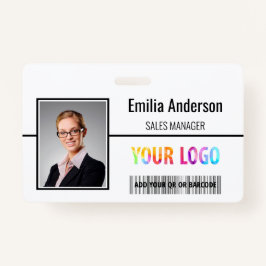 Tarjeta De Identificación Personalizado Logotipo comercial Código de barras 