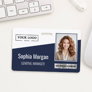 Tarjeta De Identificación Personalizado logotipo comercial código de barras