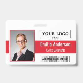 Tarjeta De Identificación Personalizado Logotipo comercial Código de barras