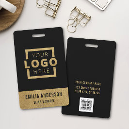 Tarjeta De Identificación Personalizado Logotipo comercial Oro Empleado de c