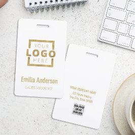 Tarjeta De Identificación Personalizado Logotipo comercial Oro Empleado de c