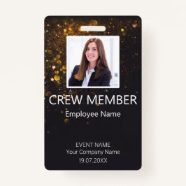 Tarjeta De Identificación Personalizado Miembro de la tripulación Código QR 