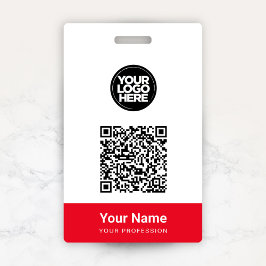 Tarjeta De Identificación Personalizado Nombre de empleado logotipo comercia