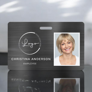 Tarjeta De Identificación Personalizado Nombre de empleado Logotipo Foto Tra
