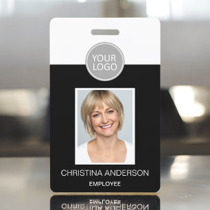 Tarjeta De Identificación Personalizado Nombre de empleado Logotipo Foto Tra