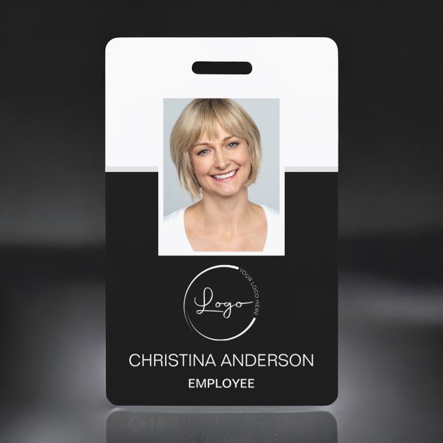 Tarjeta De Identificación Personalizado Nombre de empleado Logotipo Foto Tra (Subido por el creador)