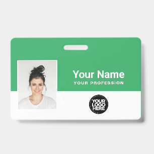 Tarjeta De Identificación Personalizado Nombre del logotipo del empleado ver