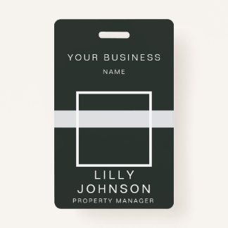 Tarjeta De Identificación Personalizado Photo & QR Code Professional ID