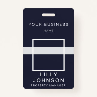 Tarjeta De Identificación Personalizado Photo & QR Code Professional ID