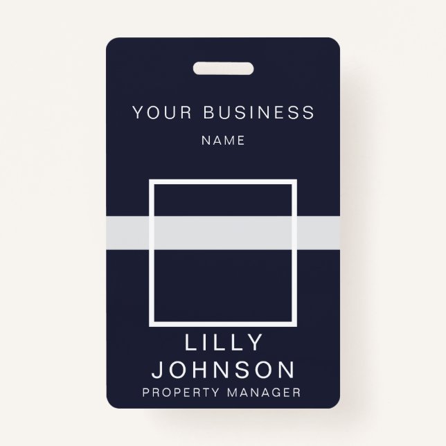 Tarjeta De Identificación Personalizado Photo & QR Code Professional ID (Anverso)