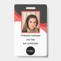 personalizado rojo y negro empleado de la empresa 