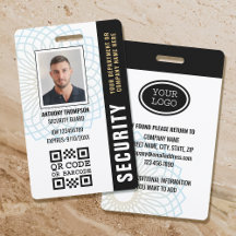 Personalizado Seguridad Guardia ID Foto Insignia N