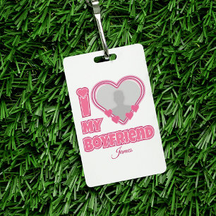 Tarjeta De Identificación Personalizado Te Amo Mi Novio – Agregar Foto y Nom