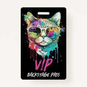 Tarjeta De Identificación Personalizado VIP Concert Backstage Pass QR Code I
