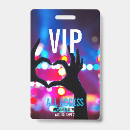 Tarjeta De Identificación Personalizado VIP Concierto de acceso completo: Co