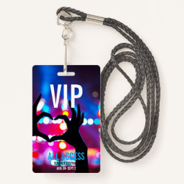 Tarjeta De Identificación Personalizado VIP Concierto de acceso completo: Co