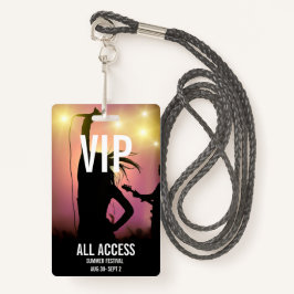 Tarjeta De Identificación Personalizado VIP Concierto de acceso completo pas